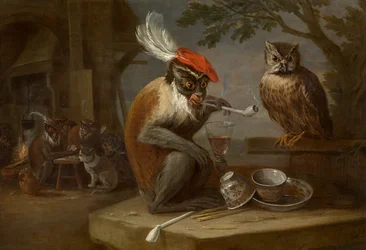 Singerie (óleo sobre lienzo)