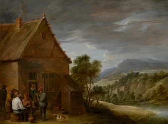 Escena de taberna (óleo sobre tabla)