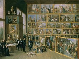 El Archiduque Leopoldo Guillermo (1614-62) en su Galería de Pinturas en Bruselas