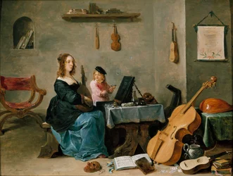 La esposa y el hijo del pintor
