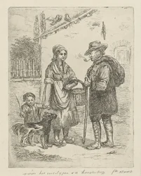 Granjero y esposa de granjero en la granja