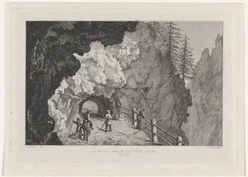 Pasaje en las rocas La Roche percée en Tête Noire (título sobre objeto)