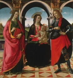 La Virgen y el Niño, con los santos Apolonia y Sebastián