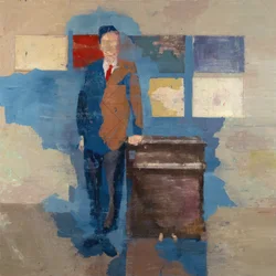 Marcel Broodthaers 16, 2022 (óleo sobre lino)