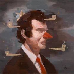 Marcel Broodthaers 26, 2025 (óleo sobre lino)