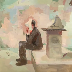 Marcel Duchamp 20, 2023 (óleo sobre lino)