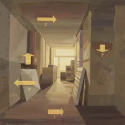 Musée des Aigles Modernes 19, 2024 (óleo sobre lino)