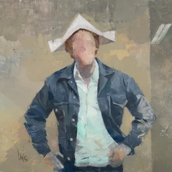 Robert Filliou 22, 2021 (óleo sobre lino)
