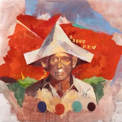 Robert Filliou 27, 2023 (óleo sobre lino)