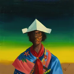 Robert Filliou 30 (Métis), 2023 (óleo sobre lino)