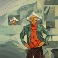 Robert Filliou 31, 2023 (óleo sobre lino)