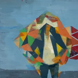 Robert Filliou 33, 2024 (óleo sobre lino)