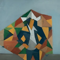 Robert Filliou 34, 2024 (óleo sobre lino)