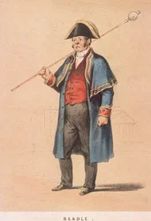 Un bedel, 1855