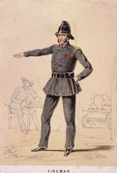 Un bombero, 1855