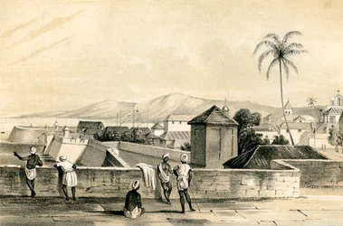 Goa, desde la Cortina Superior, India, 1847