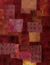 Collage de escrituras asiáticas