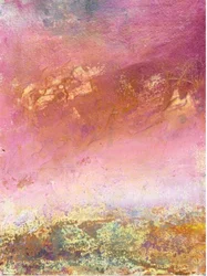 Horizonte rosa etéreo
