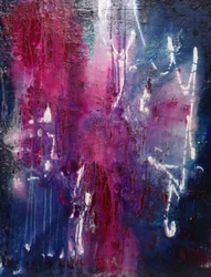 Abstracción en azul fucsia