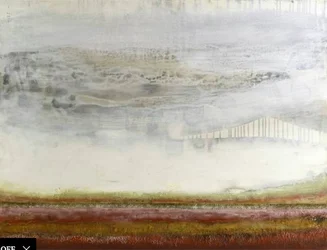 Paisaje de horizonte brumoso