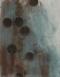 Círculos abstractos en tonos apagados