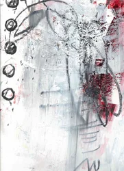 Grunge abstracto rojo y negro