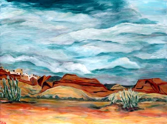 Paisaje de Nuevo México, 2015 (acrílico sobre lienzo)