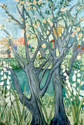Árboles de primavera, 2012 (acrílico sobre lienzo)