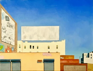 Billboard On Myrtle, 2012 (óleo sobre lienzo)