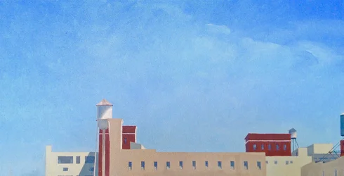 Brooklyn View Across Washington Street, 2012 (óleo sobre lienzo)