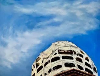 Reparaciones en la cúpula, 2001 (óleo sobre lienzo)