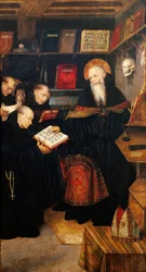 San Agustín enseñando a los ermitaños
