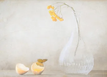 Huevos de mariposa y bayas
