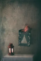 Farolillo de oso navideño