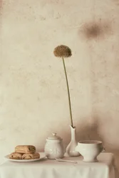 Flores secas y pasteles