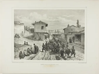 La calle principal de Baghtcheh-Saraï, Crimea, 19 de agosto de 1837