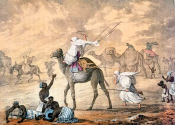 Un viento de arena en el desierto