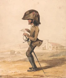 Caricatura de un militar francés