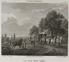 Denis-Sébastien Leroy, Antoine-Claude-François Villerey y Jean Duplessis-Bertaux - Vista de un parque, según Wouwerman - 1802-1815