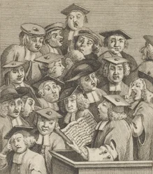 Eruditos en una conferencia, ca. 1800