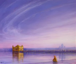 Atardecer en el Templo Dorado, Amritsar