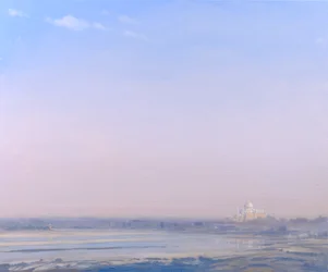 Taj Mahal desde el Fuerte de Agra