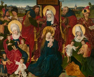 Holy Kinship (óleo sobre lienzo)