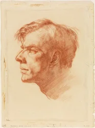 Retrato de John Fothergill, c.1907 (sanguina sobre papel)