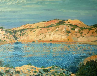 La piscina azul