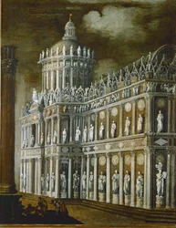 Arquitectura imaginaria (óleo sobre lienzo)