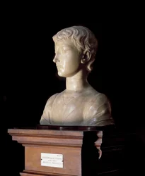 Hombre joven. Escultura de Desiderio da Settignano (ca. 1430-1464), 1450-1455, dimensiones 40x34,5 cm, Florencia, Museo Nazionale del Bargello