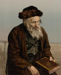 Un israelita, Jerusalén, Tierra Santa, c.1890-c.1900 (impresión fotocromática)