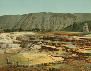 Hymen Terrace, parque nacional de Yellowstone, hacia 1902