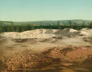 El Paint Pot, parque nacional de Yellowstone, hacia 1902